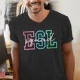 ESL Squad Teacher English As A Second Language Men's V-Neck T-Shirt, Esl Teacher Shirts, English Teacher Shirts, funny gift ESL Squad Teacher English As A Second Language Men's V-Neck T-Shirt, Esl Teacher Shirts, English Teacher Shirts, funny gift