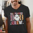 ESL Teacher Boo Crew Halloween Costume Men's V-Neck T-Shirt, Esl Teacher Shirts, funny gift