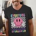 Everyone Communicates Differently Autism Awareness Teacher Men's V-Neck T-Shirt, funny gift Everyone Communicates Differently Autism Awareness Teacher Men's V-Neck T-Shirt, funny gift