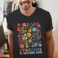 Everyone Is Welcome Here Tshirt Idaho Teacher Support Retro Men's V-Neck T-Shirt, funny gift