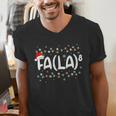 FA LA8 Christmas Santa Fa La Math Teacher Men Women Men's V-Neck T-Shirt, funny gift