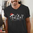 FA LA8 Christmas Santa Fa La Math Teacher Student Men's V-Neck T-Shirt, funny gift