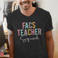 FACS Teacher Squad Colorful Appreciation Day Back To School Men Women Girls Kids Men's V-Neck T-Shirt, funny gift