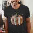 Fall Book Pumpkin Retro Reading Halloween Teacher Librarian Men's V-Neck T-Shirt, funny gift Fall Book Pumpkin Retro Reading Halloween Teacher Librarian Men's V-Neck T-Shirt, funny gift