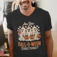 Are You Fall O Ween Directions Teacher Halloween Boo Ghost Men's V-Neck T-Shirt, funny gift Are You Fall O Ween Directions Teacher Halloween Boo Ghost Men's V-Neck T-Shirt, funny gift