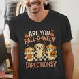 Are You Fall O Ween Directions Teacher Halloween Dog Ghost Men's V-Neck T-Shirt, funny gift Are You Fall O Ween Directions Teacher Halloween Dog Ghost Men's V-Neck T-Shirt, funny gift