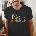 Feliz Viernes Happy Friday Spanish Teacher Friday Spanish Sp Men's V-Neck T-Shirt, funny gift Feliz Viernes Happy Friday Spanish Teacher Friday Spanish Sp Men's V-Neck T-Shirt, funny gift