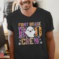 First Grade Boo Crew Teacher Student Halloween Costume Men's V-Neck T-Shirt, First Grade Teacher Shirts, funny gift First Grade Boo Crew Teacher Student Halloween Costume Men's V-Neck T-Shirt, First Grade Teacher Shirts, funny gift