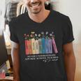 Floral Books Never Underestimate A Public School Teacher Men's V-Neck T-Shirt, funny gift Floral Books Never Underestimate A Public School Teacher Men's V-Neck T-Shirt, funny gift