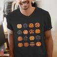 Folk Art Pumpkins Teacher Nurses Admin Witch Halloween Cute Men's V-Neck T-Shirt, funny gift Folk Art Pumpkins Teacher Nurses Admin Witch Halloween Cute Men's V-Neck T-Shirt, funny gift
