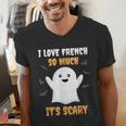 French Teacher Halloween French Class School Men's V-Neck T-Shirt, funny gift