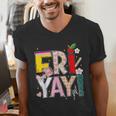 Fri-Yay Happy Friday Lovers Teacher Weekend Women Men's V-Neck T-Shirt, funny gift