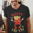 Fun Teacher Happy Fri Yay French Fries Friday Lovers Men's V-Neck T-Shirt, funny gift