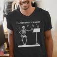 Funny Skeleton Music Teacher I'Ll Wait Until It's Quiet Men's V-Neck T-Shirt, funny gift Funny Skeleton Music Teacher I'Ll Wait Until It's Quiet Men's V-Neck T-Shirt, funny gift