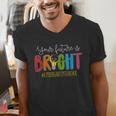 Your Future Is Bright Kindergarten Teacher Life Men Women Men's V-Neck T-Shirt, Future Teacher Shirts, funny gift Your Future Is Bright Kindergarten Teacher Life Men Women Men's V-Neck T-Shirt, Future Teacher Shirts, funny gift