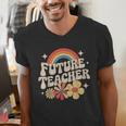 Future Teacher Kids Youth Girls Rainbow Pre-k Kindergarten Men's V-Neck T-Shirt, Future Teacher Shirts, funny gift Future Teacher Kids Youth Girls Rainbow Pre-k Kindergarten Men's V-Neck T-Shirt, Future Teacher Shirts, funny gift