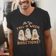 Ghost Are You Fall-O-Ween Directions Teacher Halloween Men's V-Neck T-Shirt, funny gift