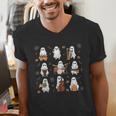 Ghost Music Teacher Halloween Musician Costume Men's V-Neck T-Shirt, funny gift Ghost Music Teacher Halloween Musician Costume Men's V-Neck T-Shirt, funny gift