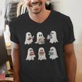 Ghost Reading Books Teacher Halloween Librarian Cute Boook Men's V-Neck T-Shirt, funny gift Ghost Reading Books Teacher Halloween Librarian Cute Boook Men's V-Neck T-Shirt, funny gift