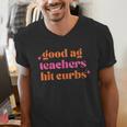 Good Ag Teachers Hit Curbs Teacher Apparel Men's V-Neck T-Shirt, funny gift Good Ag Teachers Hit Curbs Teacher Apparel Men's V-Neck T-Shirt, funny gift