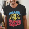 Grade 4 Super Squad Superhero Teacher Team Men's V-Neck T-Shirt, Super Teacher Shirts, funny gift