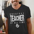 Greatest Teacher Of All Time Teachers Day 1 Teacher Goat Men's V-Neck T-Shirt, funny gift Greatest Teacher Of All Time Teachers Day 1 Teacher Goat Men's V-Neck T-Shirt, funny gift