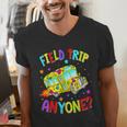 Groovy Field Trip Anyone Happy Field Day For Teachers Kids Men's V-Neck T-Shirt, funny gift Groovy Field Trip Anyone Happy Field Day For Teachers Kids Men's V-Neck T-Shirt, funny gift