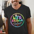 Groovy Life Skills Squad Teacher Special Ed SPED Team Crew Men's V-Neck T-Shirt, Groovy Teacher Shirts, funny gift