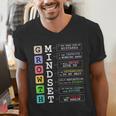 Growth Mindset Shirt Positive School Classroom Teacher Men's V-Neck T-Shirt, funny gift