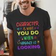 Growth Mindset Teacher Positive Message Inspirational Quote Men's V-Neck T-Shirt, funny gift