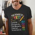 Growth Mindset Teacher Power Of Yet Inspirational Men's V-Neck T-Shirt, funny gift