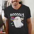 Halloween Books Librarian English Teacher Reader Reading Men's V-Neck T-Shirt, English Teacher Shirts, funny gift