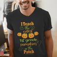 Halloween Cutest Pumpkins First Grade Teacher Men's V-Neck T-Shirt, First Grade Teacher Shirts, funny gift Halloween Cutest Pumpkins First Grade Teacher Men's V-Neck T-Shirt, First Grade Teacher Shirts, funny gift
