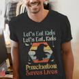 Halloween Lets Eat Kids English Teacher Costume Women Men's V-Neck T-Shirt, English Teacher Shirts, funny gift
