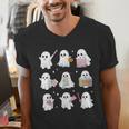 Halloween Ghost Speech Therapy SLP Fall Teacher Tee Men's V-Neck T-Shirt, funny gift Halloween Ghost Speech Therapy SLP Fall Teacher Tee Men's V-Neck T-Shirt, funny gift