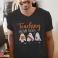 Halloween Ghost Teachers Teaching My Boos Costume Women Men Men's V-Neck T-Shirt, funny gift Halloween Ghost Teachers Teaching My Boos Costume Women Men Men's V-Neck T-Shirt, funny gift