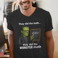 Halloween Monster Math Pun Teacher Humor Men's V-Neck T-Shirt, funny gift