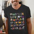 Halloween Nursery Teacher Shirt Halloween Alphabet Men's V-Neck T-Shirt, funny gift