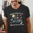 Halloween There's Room On My Broom For You Too Teacher Men's V-Neck T-Shirt, funny gift