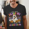 Halloween Teacher You Can't Scare Me I Teach Second Grade Men's V-Neck T-Shirt, funny gift