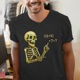 Halloween Teacher Six Seven 6 7 Skeleton Spooky Costume Men's V-Neck T-Shirt, funny gift Halloween Teacher Six Seven 6 7 Skeleton Spooky Costume Men's V-Neck T-Shirt, funny gift