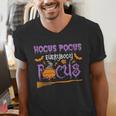 Halloween Teacher Or Student Hocus Pocus Everybody Focus For Men Women Kids Men's V-Neck T-Shirt, funny gift