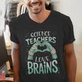Halloween Teacher Tshirts Science Teachers Love Brains Men's V-Neck T-Shirt, Science Teacher Shirts, funny gift