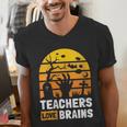 Halloween Teachers Science Math Teachers Love Brains Men's V-Neck T-Shirt, Science Teacher Shirts, funny gift Halloween Teachers Science Math Teachers Love Brains Men's V-Neck T-Shirt, Science Teacher Shirts, funny gift