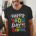Happy 100th Day Of School 100 Days Of School Teacher Student Men's V-Neck T-Shirt, funny gift Happy 100th Day Of School 100 Days Of School Teacher Student Men's V-Neck T-Shirt, funny gift