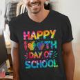 Happy 100th Day Of School Teacher Student 100 Days Tie Dye Men Women Kids Men's V-Neck T-Shirt, funny gift Happy 100th Day Of School Teacher Student 100 Days Tie Dye Men Women Kids Men's V-Neck T-Shirt, funny gift