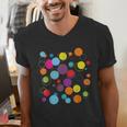 Happy Dot Day Colorful Polka Dot Art Teacher Student Kids Men's V-Neck T-Shirt, funny gift