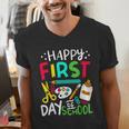 Happy First Day Of School Teacher Back To School Student Men's V-Neck T-Shirt, funny gift Happy First Day Of School Teacher Back To School Student Men's V-Neck T-Shirt, funny gift