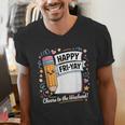 Happy Fri-Yay Teacher Fry Yay Friday Weekend Men's V-Neck T-Shirt, funny gift