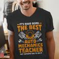 Hard Being The Best Auto Mechanics Teacher For Men Women Kids Men's V-Neck T-Shirt, funny gift Hard Being The Best Auto Mechanics Teacher For Men Women Kids Men's V-Neck T-Shirt, funny gift
